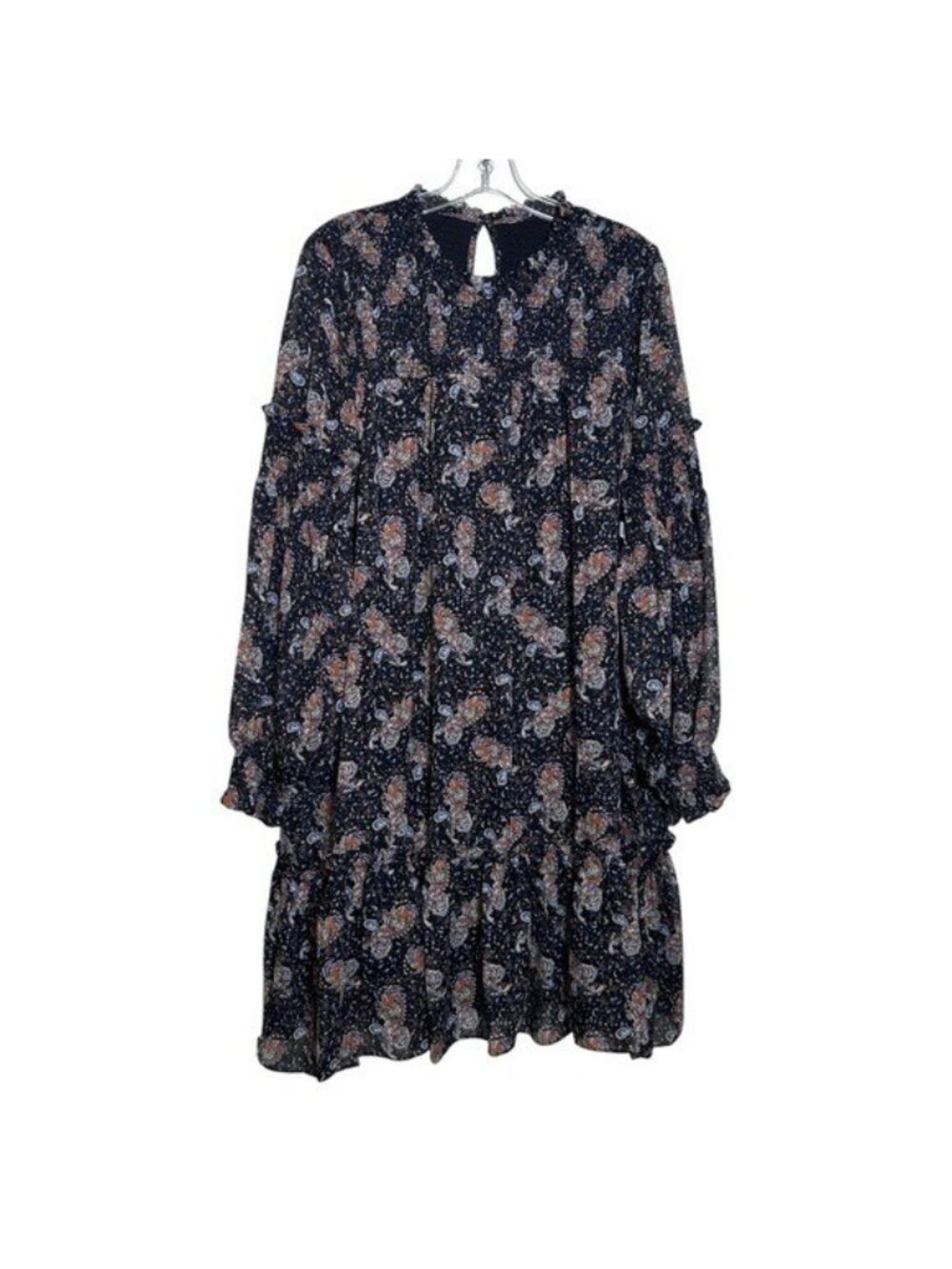 Sage Collective 16 Dress Long Sleeve Ruffle Paisely Western Boho Country Lined - Picture 1 of 9